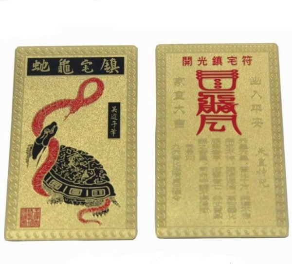 DMtse 風水龜蛇守護家居能量護身符卡避邪