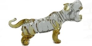 DMtse Glass Crystal Mini Tiger Statue Ornament Figurine Collectible Auspicious Ornament Statue for Avoid Evil - Image 2