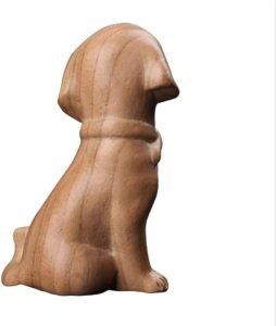 DMtse Hand Carved Natural Wood Dog Statue Sculpture Animal Figurine Brings Good Lucky for Attract Wealth Gift - Image 3