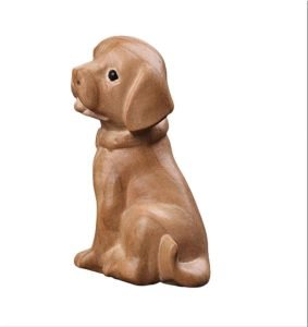 DMtse Hand Carved Natural Wood Dog Statue Sculpture Animal Figurine Brings Good Lucky for Attract Wealth Gift - Image 4