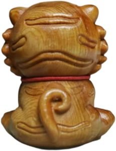 DMtse Hand Carved Natural Wood Tiger Statue Sculpture Animal Figurine Brings Good Lucky for Attract Wealth Collectibles Gift - Image 4