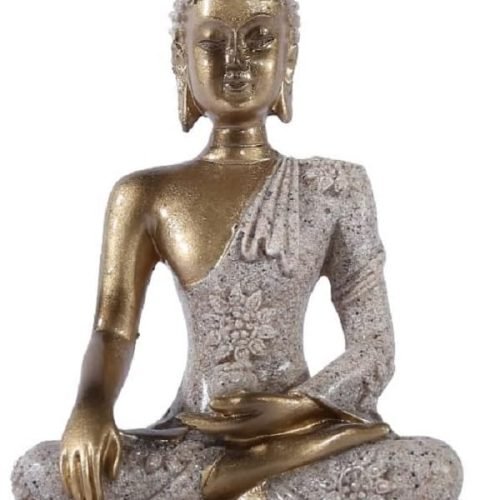 DMtse Thai Shakyamuni Buddha Statue Beautiful Ornaments Meditation Seated Pose Worship Attractive and Serene Buddha Figurine for Home Office Tabletop Meditation Decor