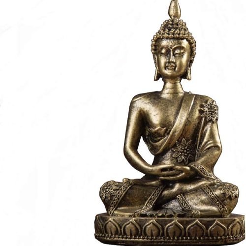 DMtse Vintage Buddha Statue Beautiful Ornaments Meditation Seated Pose Worship Attractive and Serene Buddha Statue Figurine