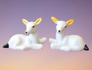 DMtse Ceramic Pair White Deers Decor for Home Décor Porcelain Figurines Decoration for Happy Lucky Ceramic - Image 8