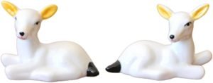 DMtse Ceramic Pair White Deers Decor for Home Décor Porcelain Figurines Decoration for Happy Lucky Ceramic - Image 5