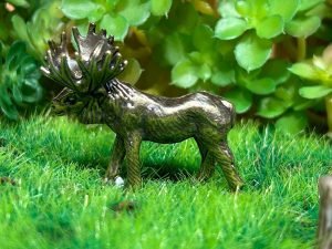 DMtse Brass Elk Deer Decoration Statue Figurines for Animal Sculpture Elegant Ornament Collectibles Gift - Image 3